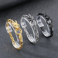 Classic All-match Zodiac Niche Jewelry Retro Dragon Head Dragon Tail Emperor Chain Stainless Steel Men's Bracelet Accessories