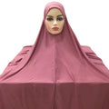 Simple Solid Color Khimar Muslim Women Large Size Prayer Hijab Fashion Islamic Abaya Jelbab