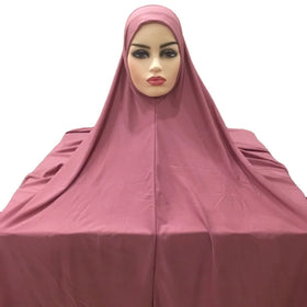 Simple Solid Color Khimar Muslim Women Large Size Prayer Hijab Fashion Islamic Abaya Jelbab