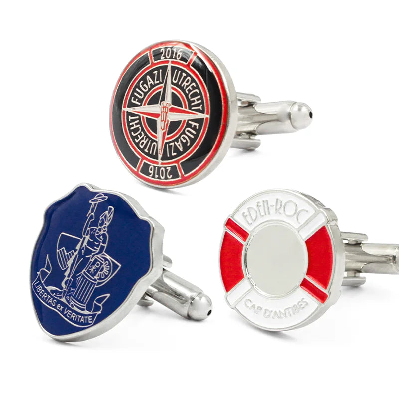Stainless Steel Luxury Blank Bouton De Manchette Sterling Silver Styles Black Custom Steel Men Cufflinks