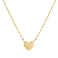 Nagosa Valentine's Gift 925 Sterling Silver Gold Vermeil Simple Heart Pendant Necklaces for Women