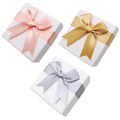 Fashion Cardboard Material Ring Bracelet White Gift Packaging Paper Box Bow Jewelry Box