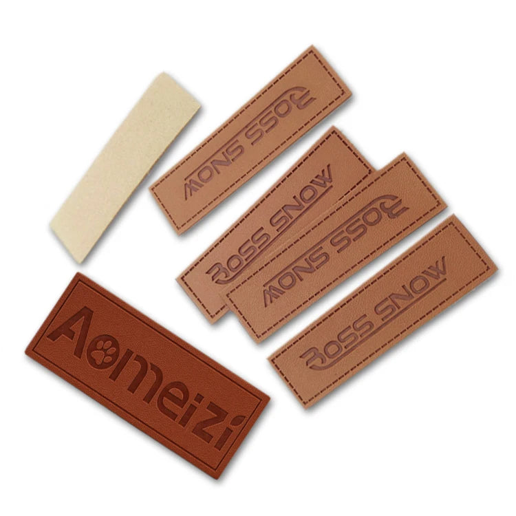 Leather Label Wholesale Custom Logo Small PU Leather Patches