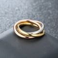 SC Hot Sale Stainless Steel Relieve Anxiety Fidget Rings Wholesale Spinner Three Ring Plain Couple Ring Men to My Son Dauther