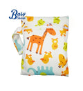 20x25cm Cheap Baby Diaper Wet Bag Polyester Swim Cloth Diaper Waterproof Zipper Washable Dry Bag with Print Pattern