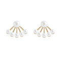 AA01386 Wholesale Korean Simple Five Pearl Fashion Stud Earrings Women Jewelry
