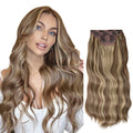 22inch Long Clip Hair Piece Water Wave Wig Synthetic Wigs Four Piece Set Hair Patch Body Wave 11 Clip for Women Hair MegaBDM