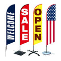 Promotional Custom Advertising Flags Printed Double-sided Feather Flag Pole Kit Outdoor Feather Flags Banner