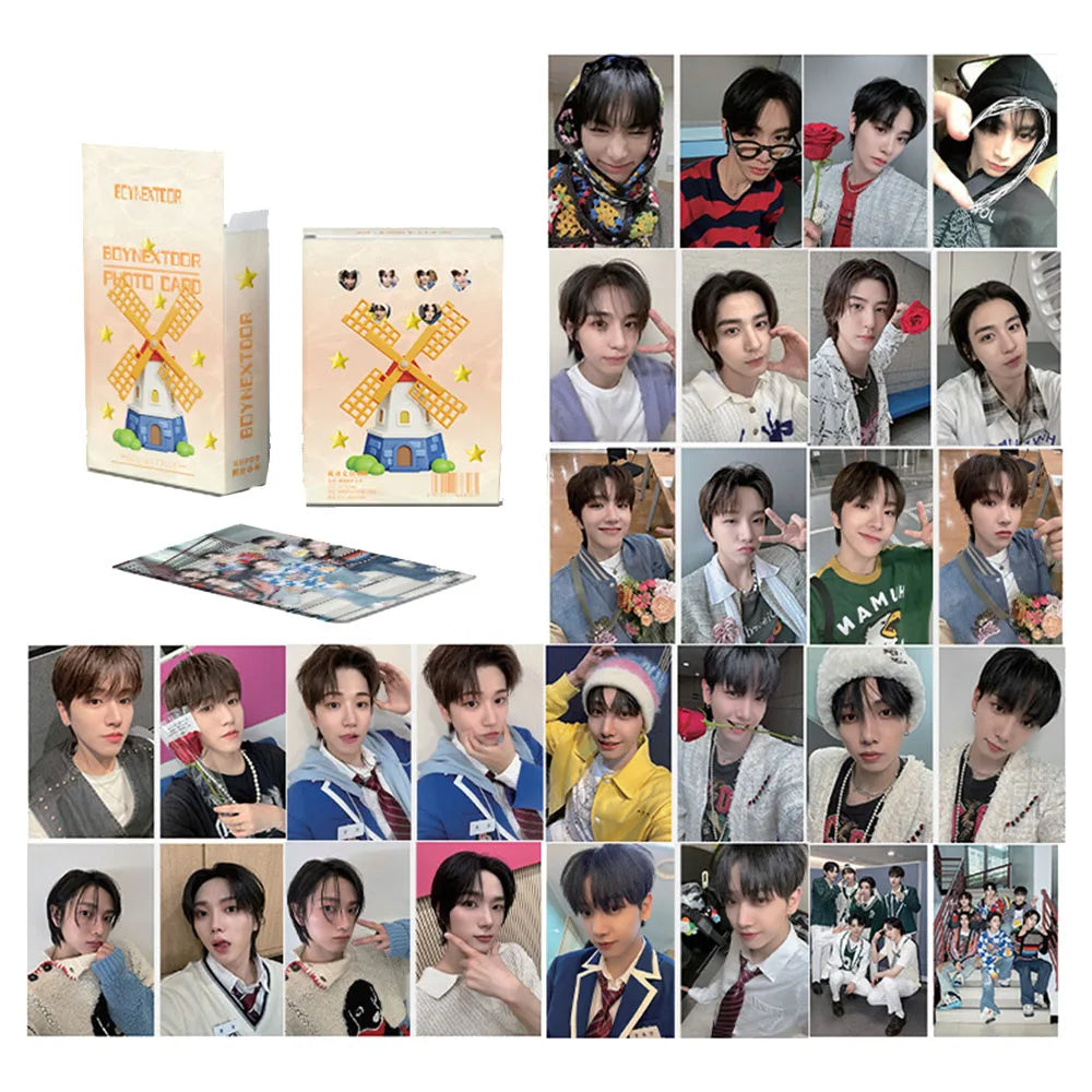 50Pcs/Set KPOP BOYNEXTDOOR HD Photocards Creative Laser LOMO Cards Double Sides Postcard Sungho Taesan Riwoo Jaehyun Fans Gift