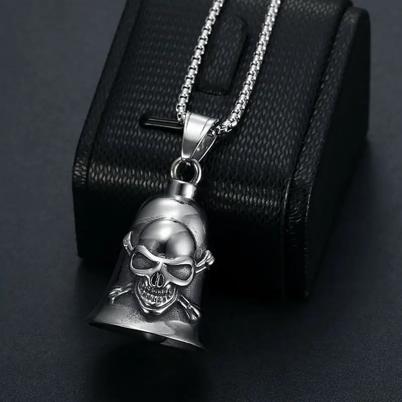 Punk Gothic Jewelry Guardian Bell Gremlin Silver Gold Plated Multiple Skull Bracelet Choker Necklace Women Men