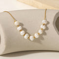 Aimgal Fine Jewelry Wholesale 304 Stainless Steel PVD Plated 18K Gold Baroque Freshwater Pearl Bracelet