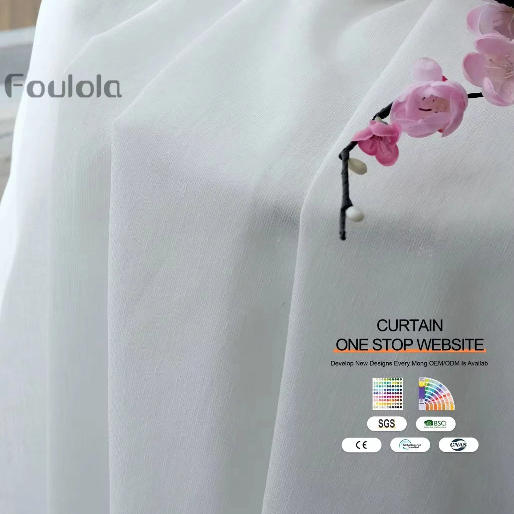 Popular Linen Sheer Curtain Fabrics