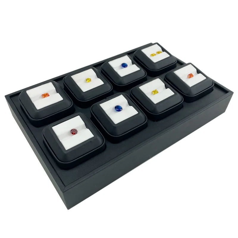Jewelry Bare Stone Holder Counter Display Props Gem Box  Diamond Color Treasure Display Holder Full Plate High Jewelry