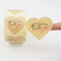 Skyline Wholesale Custom Packaging Waterproof Self Adhesive Kraft Roll Thank You Sticker