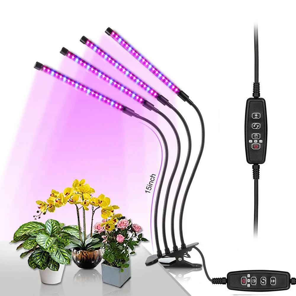 Howlighting Four Head Remote Control Far Red Full Spectrum Led Llants Grow Light Lamps Plant Growth Lamp
