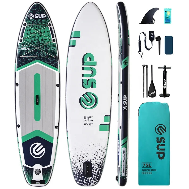Quick Inflation Inflatable SUP Board with PVC Material Includes Pump-2 Years Warranty for Ocean Use MegaBDM