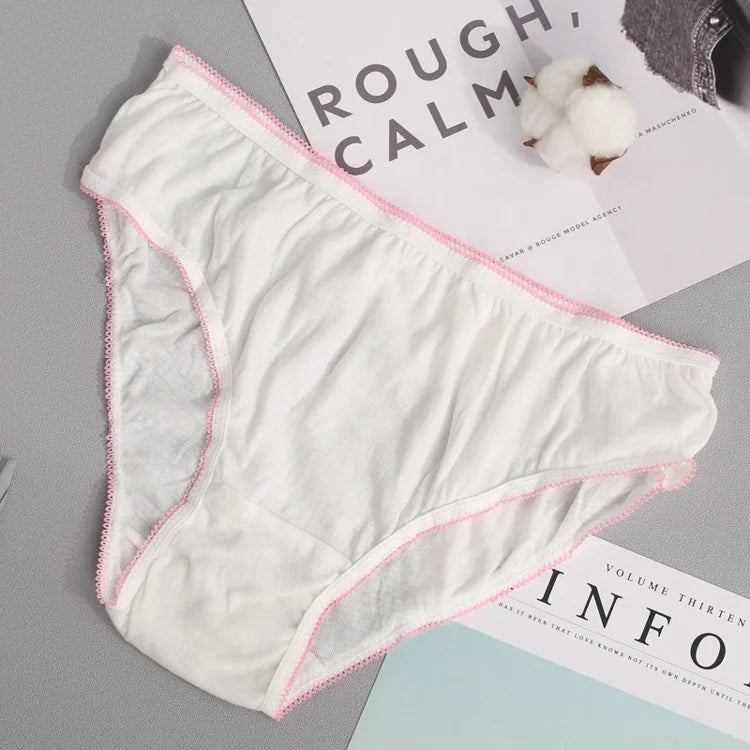 Qingya Disposable Cotton for Spa Underwear Women for Postpartum Undies Sterile Underpants Unisex Woman Man Travel