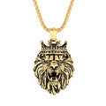 Accessories Pendant Stainless Steel Jewelry Pendant Crown Lion Head Pendant for Men