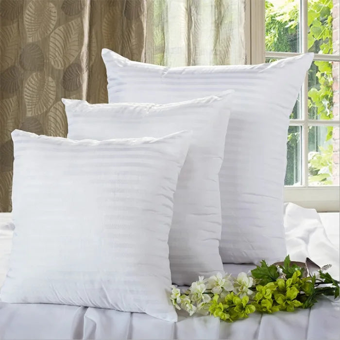 Wholesale 18x18 Inches Super Soft Striped Hotel & Home Bed Sofa Core Pillow Insert Nonwoven Design with Inner Polyester