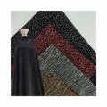 Eco-friendly Manufacture Fashion Silver 95% Polyester 5% Spandex 4 Way Stretch Fabric With Random Rhinestones Knitted Filigree