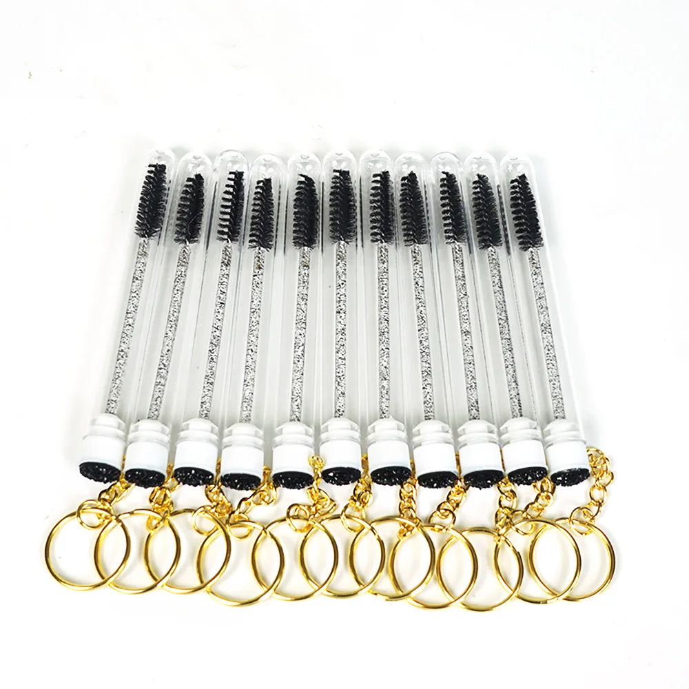 Hot Selling Mini Eye Lash Eyelash Spoolies Cleaning Brush Tube Private Logo Reusable Soft Skin-friendly Non-Irritating Tools