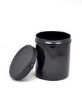 500ml Round Black Plastic Jar With Inner Lid