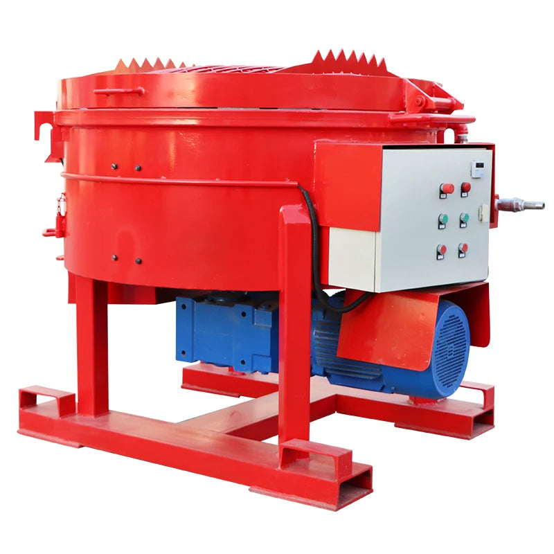 Comfortable Feeding Height Castable Pan Refractory Drum Mixer Refractory Paddle Mixer Concrete Pan Mixer
