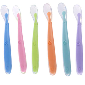 Baby Feeding Spoons Dishes Tableware for Children Flatware Cutlery Spoon Silicone Tools for Patch Work Lot Soup Ladle