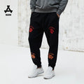 Autumn New 100% Cotton Regular Fit Casual Pants Trend Black Bodypants Fashion Brand Mid Rise Sports Pants Handsome Ins