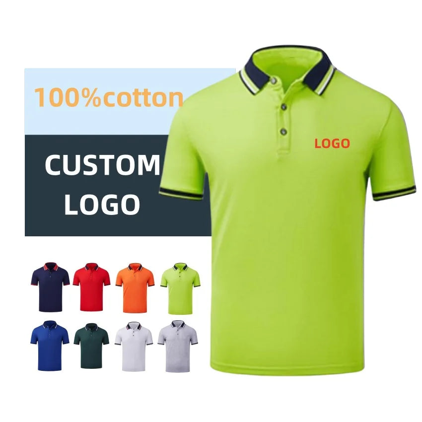 Sublimation Blank Polyester Custom Logo Printing Slimming Fit Turnover Collar Golf T-shirts Polo T-Shirts for Men