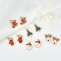 2025 Gift Jewelry Accessories Pendants 14K Gold Plated Enamel Christmas Hat Sock Tree Charms for Necklace Bracelet Making