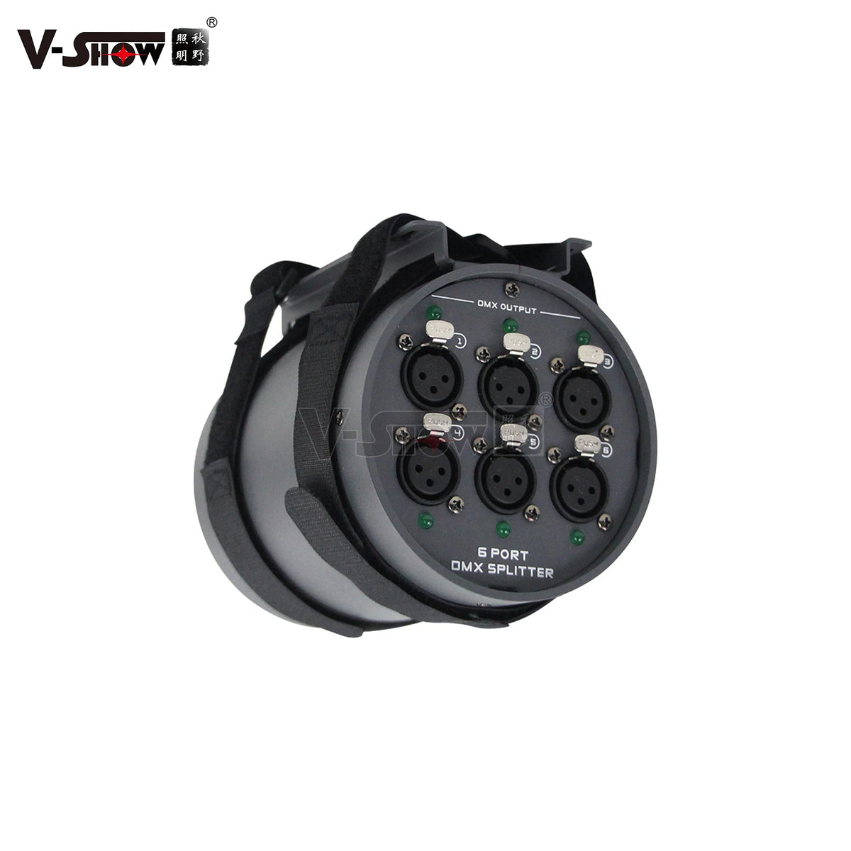 VSHOW 6 Port DMX Splitter and Amplifier Output 512 for Dj Disco Stage Light Control