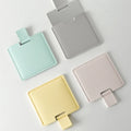 1 Pack Portable Folding PU Leather Cover Makeup Mirror Small Makeup Hand Mirror Compact Makeup Mirrors