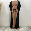 Manufacturer Colour Blocking Fashion Casual Traditional Abaya Muslim Clothing Long Dresses for Women Stylish Patchwork Abaya
