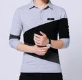 Custom 100% Cotton Patch Splicing Embroidery Men's Polo Shirt