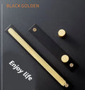 Low Price High Quality American Style Nordic Black Gold Cabinet Door Knurled Handle Brass