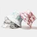 2021 Wholesale Cotton Twill Tie Dyed Bucket Stylish Printed Bucket Sun Hat for Women Summer