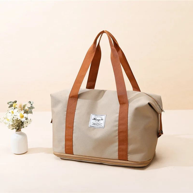 2024 Large Capacity Oxford Travel Bag with Dry/Wet Separation Fashionable Portable Sports Zipper Closure Bag