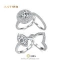 Fashion Jewelry Rings 925 Silver Moissanite Lucky Wedding Womens Ring Marquise Moissanite Ring