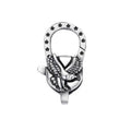 Cool Unique Silver Clasp Eagle Pendant Lock Oxidized 925 Sterling Bracelet Clasp for Men & Women Jewelry