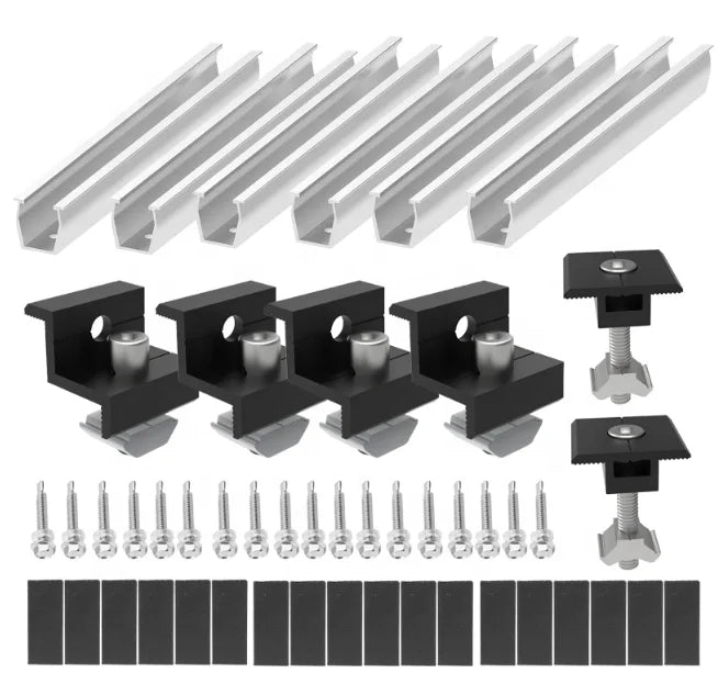 Solar Roof Mount Solar Solar Panel Railless Mount Trapezoidal Corrugated U Rail Rack Mini Rail System MegaBDM