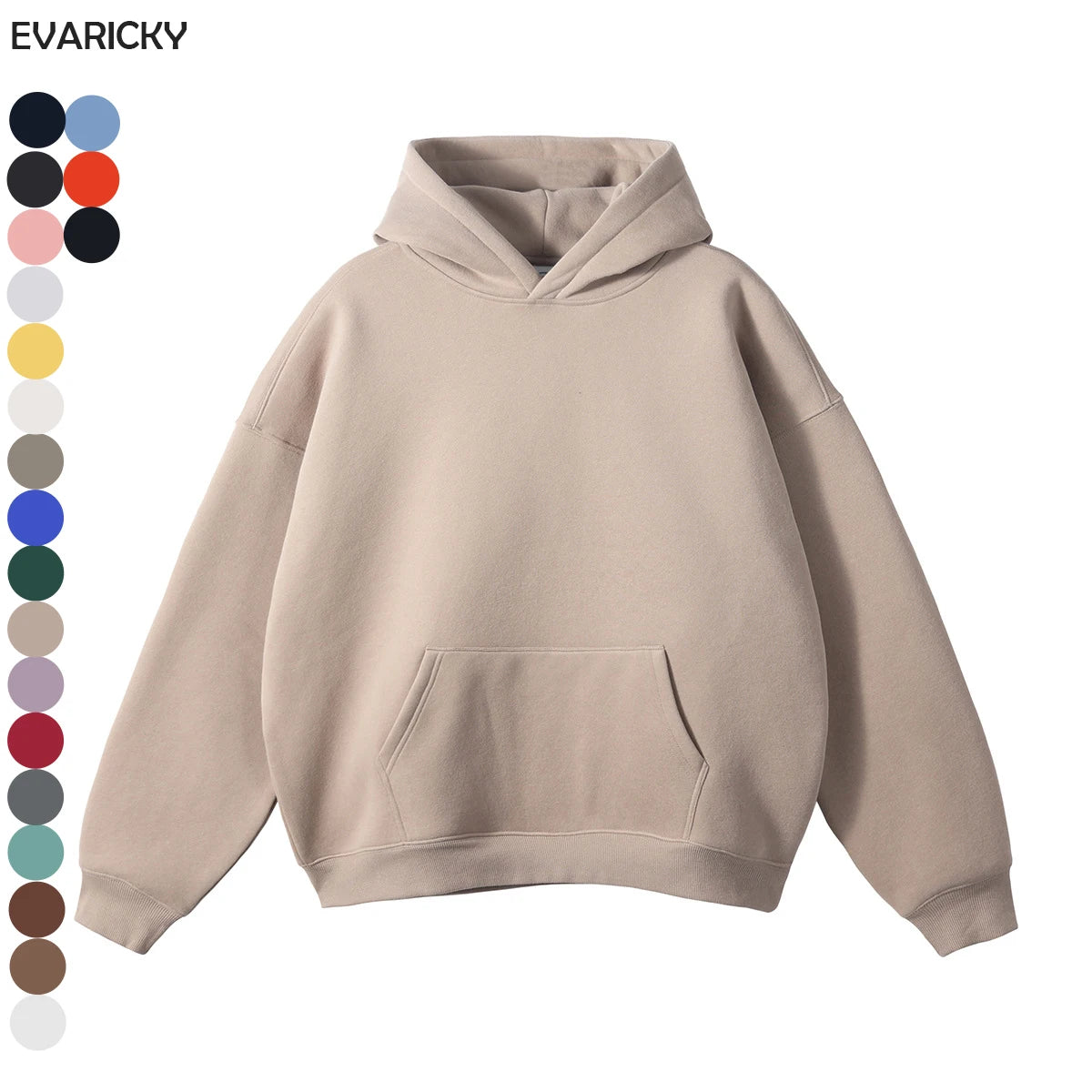 52 Cotton 48 Polyester Fleece Fabric Hoodie Plus Size Fashion Men's Hoodies Sweatshirts Custom Men Clothes Hoodies With Logo
