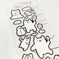 Custom Matte Clear Korean PVC Sticker Paper Vinyl Sheets With Clear Backing White Base