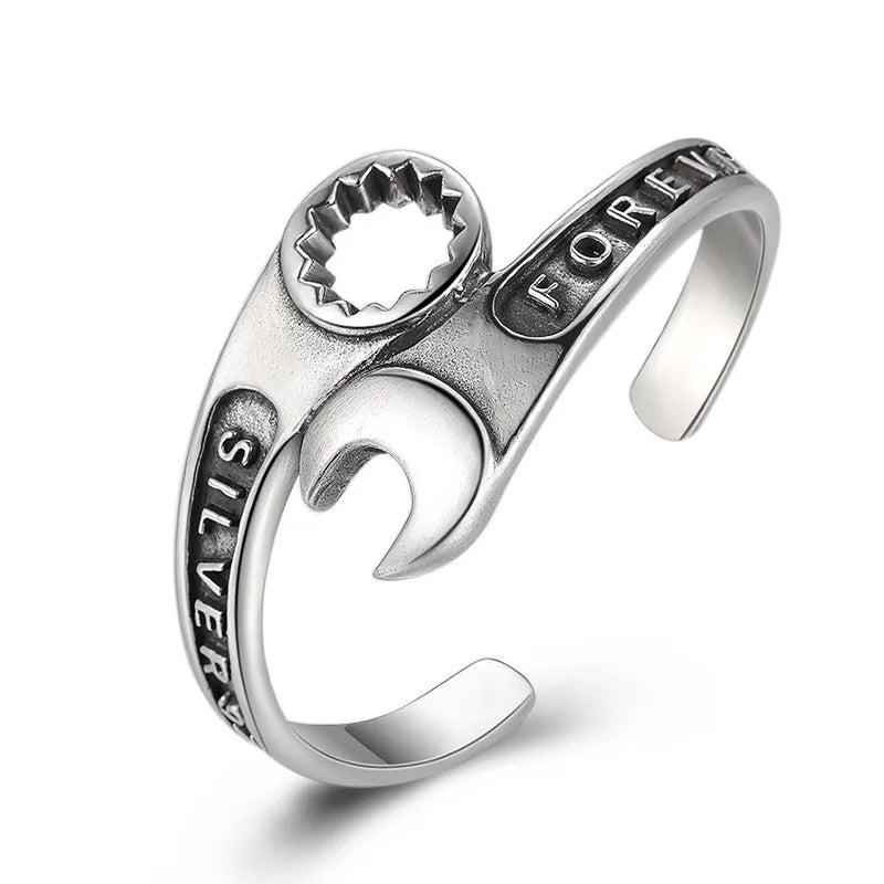 Nordic Viking Cuff Bracelet Punk Creative Wrench Bracelet Domineering Repair Tool Wrench Cuff Open Bracelet Bangle