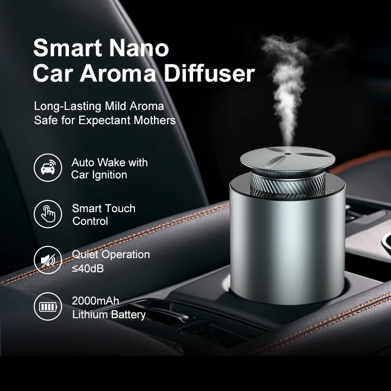 Trending Car Fragrance Diffuser DANQ 20ml Rechargeable Waterless Aroma Machine with Touch Control for Hotel Office OEM ODM MegaBDM