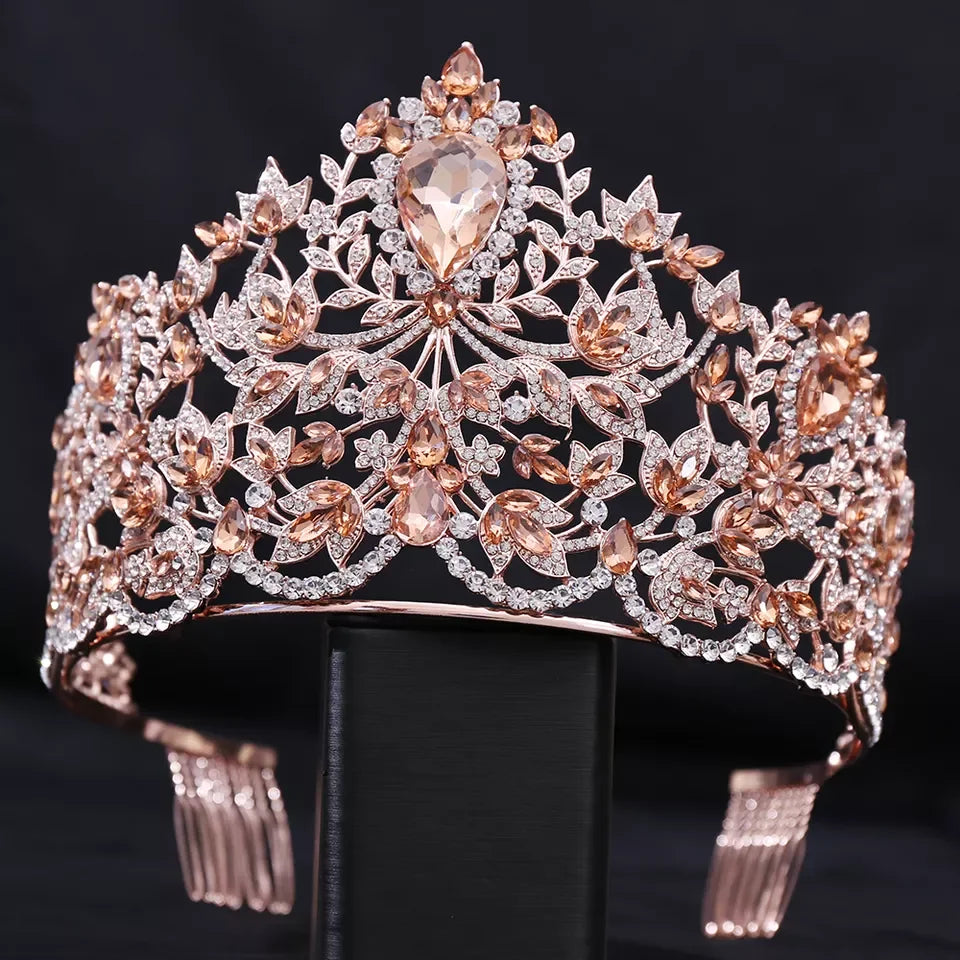 Beauty Pageant Crown Wedding Hair Accessories Crystal Bridal Tiara Crown for Wedding