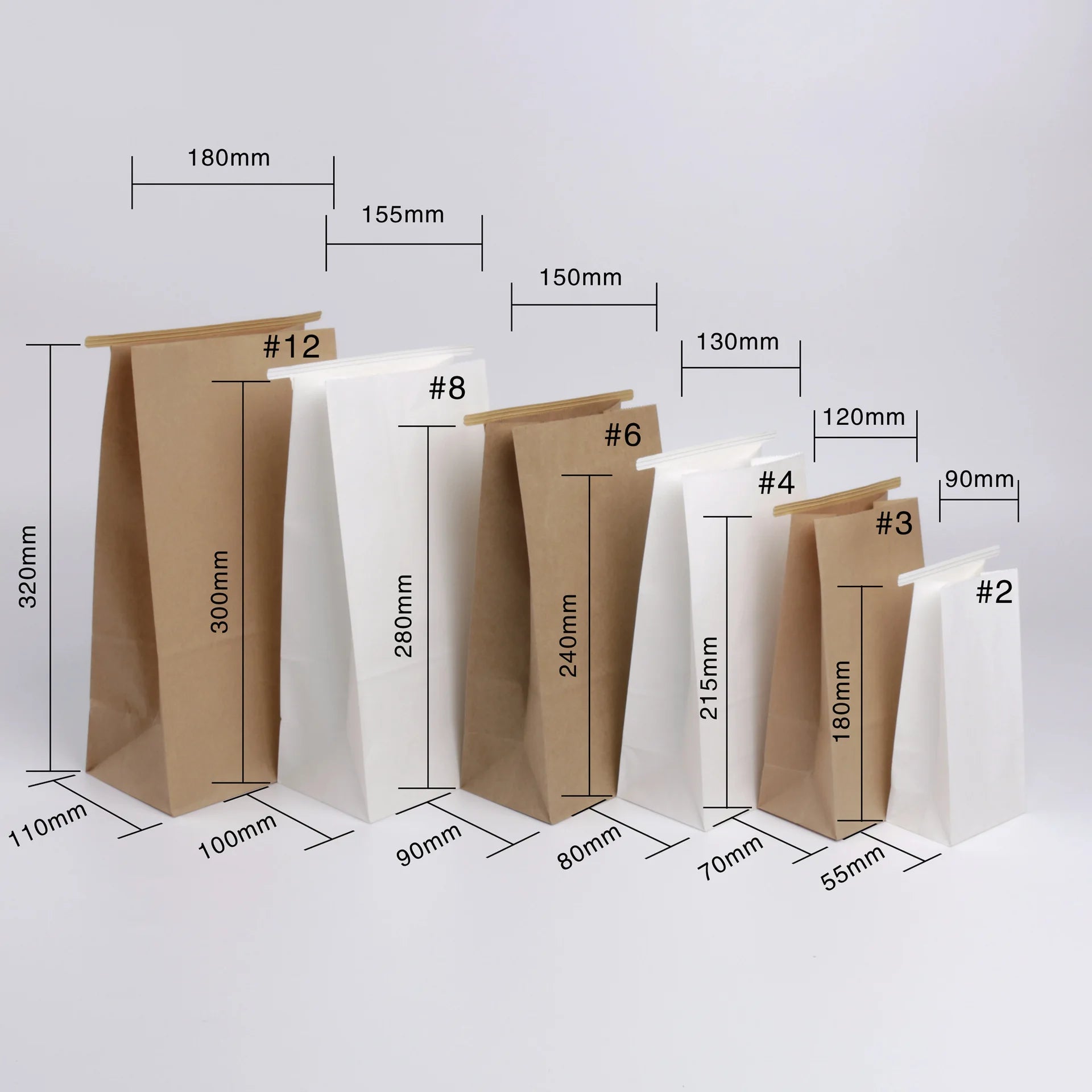 Creatrust Sachet Tea Packaging Wedding Gift Flower Brown One Handle Charcoal Customized Food Paper Bag