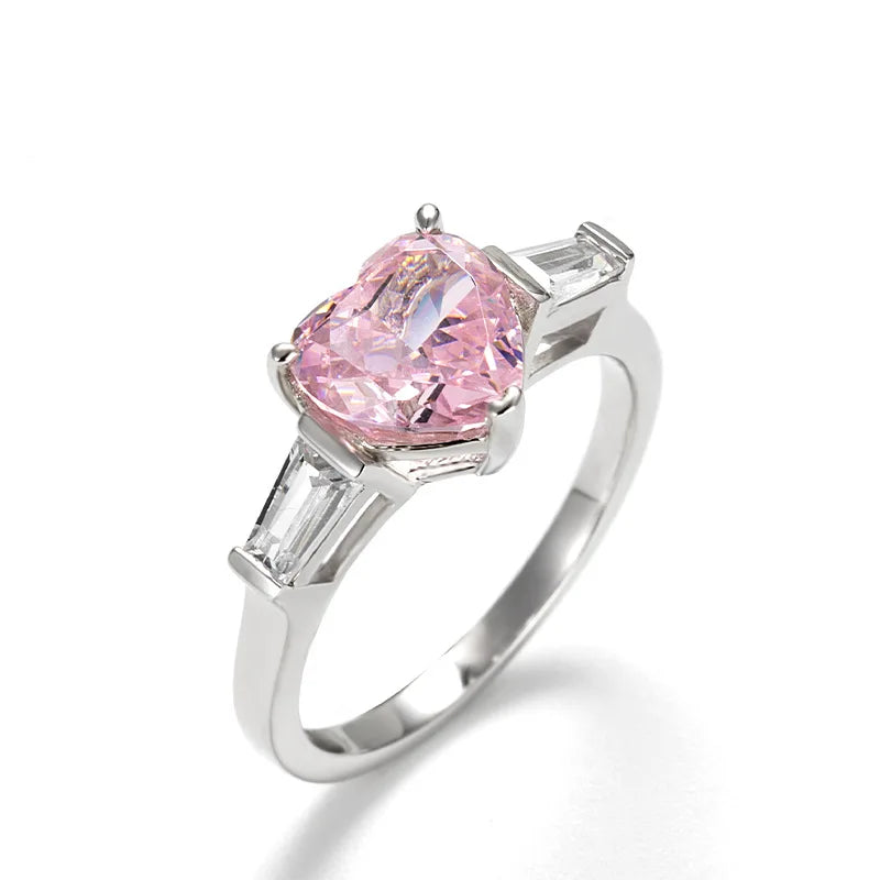 MYF Wholesale Alianza De Plata De Ley 925 3-Piece Rhodium Plated Sterling Silver Zircon Wedding Ring