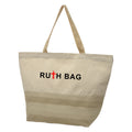Ruthbag Large Capacity Custom Printed Logo Tote Bag Durable Cotton Canvas Long Natural Letter Design Promotion Shopping Bag