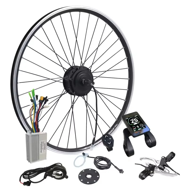 Top-ranking Cycling Ebike Conversion Kit Electric Bicycle 500w 1000w Hub Motor Ebike Electric Bike Kit With Battery Optional